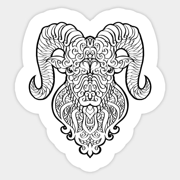 Aries Sticker by elangkarosingo